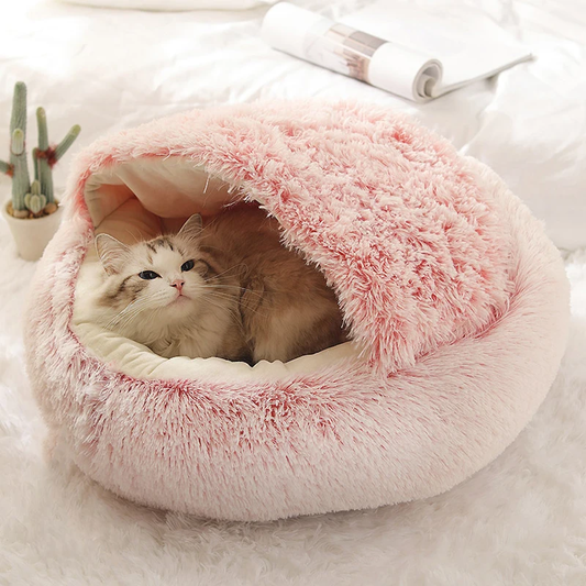 Plush Cave Bed for Cats