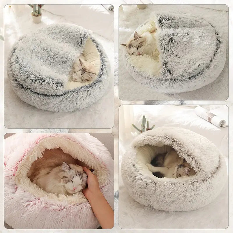 Plush Cave Bed for Cats