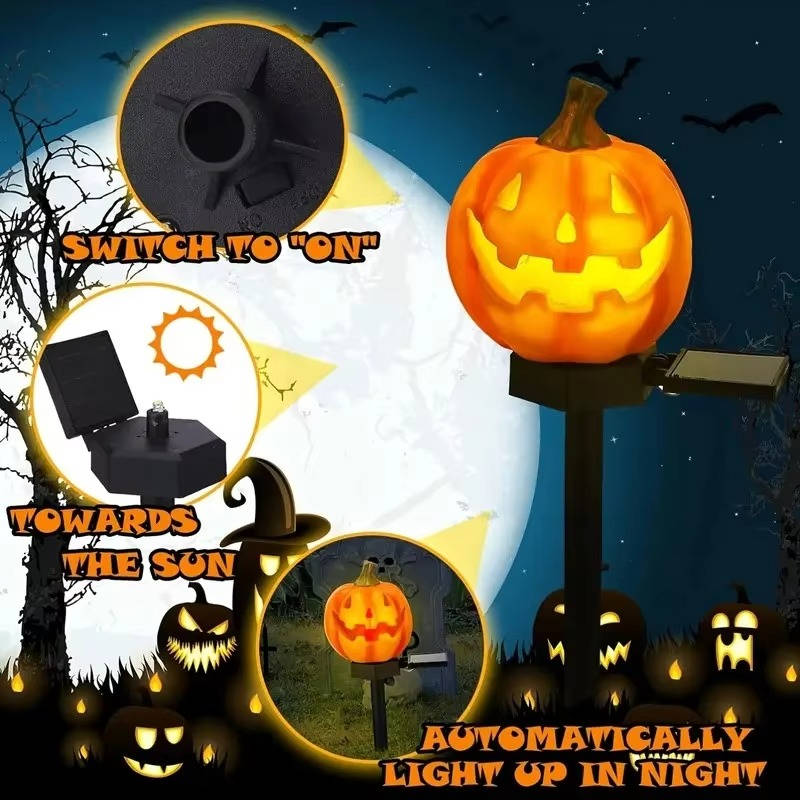 Light Up Pumpkin Decor Halloween Pathway Lights